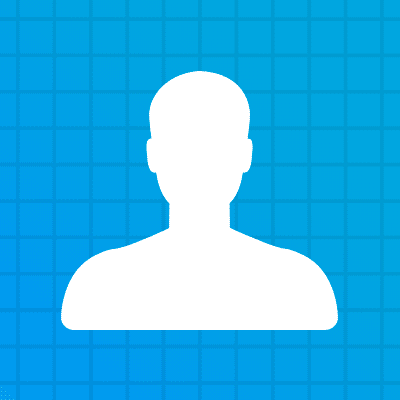 A line icon of a single person