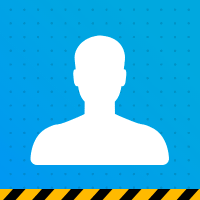 A line icon of a single person