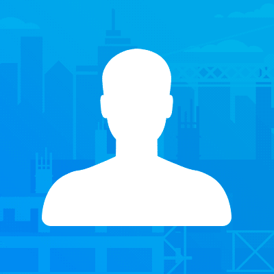 A line icon of a single person