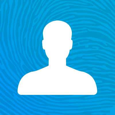 A line icon of a single person
