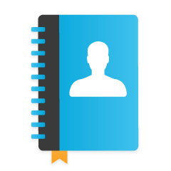 An icon of an address book